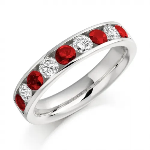 0.55ct White Gold Ruby Ring